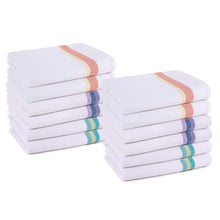 Load image into Gallery viewer, PACK OF 3 LUXURY LARGE 100% COTTON TERRY TOWEL CHECK JACQUARD TEA TOWEL TEA TIME