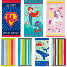 Load image into Gallery viewer, Large Microfibre Beach Bath Swim Gym Sports Towel Lightweight  Unicorn 70x140cm