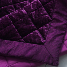 Load image into Gallery viewer, 5 Pieces Luxury Crushed velvet Bedspread Quilted Comforter Bedding Set & Cushion