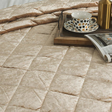 Load image into Gallery viewer, 5 Pieces Luxury Crushed velvet Bedspread Quilted Comforter Bedding Set & Cushion