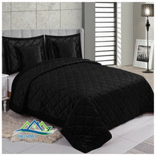 Load image into Gallery viewer, 5 Pieces Luxury Crushed velvet Bedspread Quilted Comforter Bedding Set & Cushion