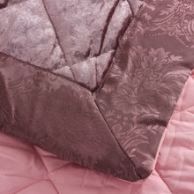 Load image into Gallery viewer, 5 Pieces Luxury Crushed velvet Bedspread Quilted Comforter Bedding Set & Cushion