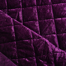 Load image into Gallery viewer, 5 Pieces Luxury Crushed velvet Bedspread Quilted Comforter Bedding Set & Cushion