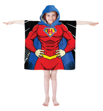 Load image into Gallery viewer, Kids Hooded Towel Poncho Beach Swimming Bath Boys Girls Mermaid Unicorn Butterfly 3+ Years
