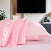 Load image into Gallery viewer, 2 Pack Satin Silk Pillowcase For Hair & Skin Pillow Cases Cover Pair