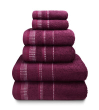 Load image into Gallery viewer, Luxury 6 Pieces Towel Sets 500 GSM Clearance Price Bath Towel Hand Towel Face Towels