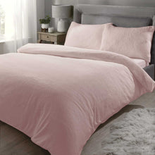 Load image into Gallery viewer, Teddy Bear Fleece Duvet Cover Quilt Soft Cosy Bedding Set & Pillowcases All size