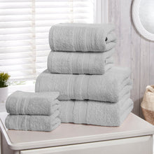 Load image into Gallery viewer, Luxury 6 Pieces Towel Sets 500 GSM Clearance Price Bath Towel Hand Towel Face Towels