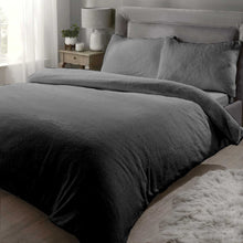 Load image into Gallery viewer, Teddy Bear Fleece Duvet Cover Quilt Soft Cosy Bedding Set & Pillowcases All size