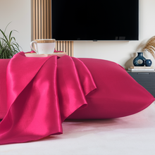 Load image into Gallery viewer, 2 Pack Satin Silk Pillowcase For Hair & Skin Pillow Cases Cover Pair
