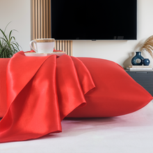 Load image into Gallery viewer, 2 Pack Satin Silk Pillowcase For Hair & Skin Pillow Cases Cover Pair
