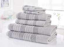 Load image into Gallery viewer, Luxury 6 Pieces Towel Sets 500 GSM Clearance Price Bath Towel Hand Towel Face Towels