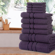 Load image into Gallery viewer, 10 Piece Bathroom Towel Bale Set 100% Combed Cotton Premium Luxury Gift Set