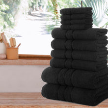Load image into Gallery viewer, 10 Piece Bathroom Towel Bale Set 100% Combed Cotton Premium Luxury Gift Set