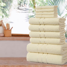 Load image into Gallery viewer, 10 Piece Bathroom Towel Bale Set 100% Combed Cotton Premium Luxury Gift Set