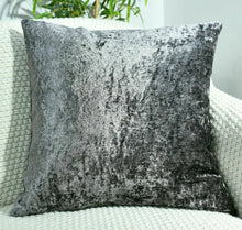 Load image into Gallery viewer, Crushed Velvet Cushion Covers Luxury Plush Plain 17"X17" , 20"X20",  22"X22" , 24"X24"