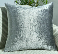 Load image into Gallery viewer, Crushed Velvet Cushion Covers Luxury Plush Plain 17"X17" , 20"X20",  22"X22" , 24"X24"