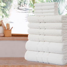 Load image into Gallery viewer, 10 Piece Bathroom Towel Bale Set 100% Combed Cotton Premium Luxury Gift Set