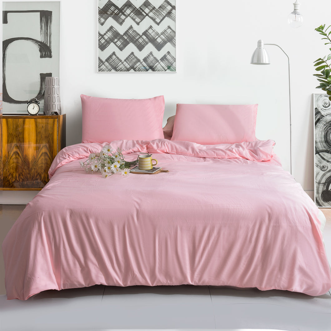 Luxury Microfiber Dyed Duvet Cover Bedding Set and Pillowcase Single Double King Quilt Cover