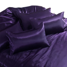 Load image into Gallery viewer, Luxury 10 Piece Satin Bedding Set – Complete Duvet Cover Set with Fitted Sheet, Pillowcases &amp; Accessories – Available in 4 Sizes