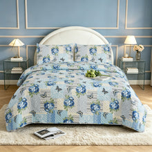 Load image into Gallery viewer, 3 Piece Luxury Quilted Bedspread &amp; Pillow Shams Set | Double King Throw Comforter Design 133