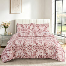 Load image into Gallery viewer, 3 Piece Luxury Quilted Bedspread &amp; Pillow Shams Set | Double King Throw Comforter Design 139