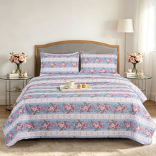 Load image into Gallery viewer, 3 Piece Luxury Quilted Bedspread &amp; Pillow Shams Set | Double King Throw Comforter Design 140