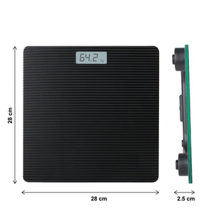 Himaly Digital Bathroom Scale – 400lb/180kg Capacity – Black LCD Display – EB7011