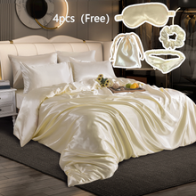 Load image into Gallery viewer, Luxury 10 Piece Satin Bedding Set – Complete Duvet Cover Set with Fitted Sheet, Pillowcases &amp; Accessories – Available in 4 Sizes