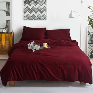 Luxury Microfiber Dyed Duvet Cover Bedding Set and Pillowcase Single Double King Quilt Cover