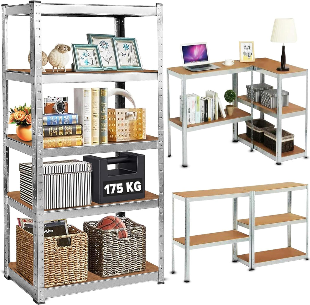 Heavy Duty Steel Storage Rack – Adjustable 5 Tier Shelf for Garage & Home