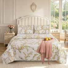 Load image into Gallery viewer, 3 Piece Luxury Quilted Bedspread &amp; Pillow Shams Set | Double King Throw Comforter Design 137