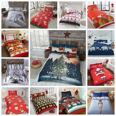 FATHER CHRISTMAS SANTA CLAUS SNOWMAN GONKS KIDS QUILT DUVET COVER BEDDING SET