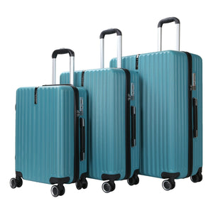 Hard Shell Lightweight ABS Suitcase 4 Spin Wheel Set of 3 Travel Luggage Trolley