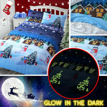 Load image into Gallery viewer, FATHER CHRISTMAS SANTA CLAUS SNOWMAN GONKS KIDS QUILT DUVET COVER BEDDING SET