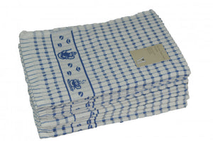 PACK OF 3 LUXURY LARGE 100% COTTON TERRY TOWEL CHECK JACQUARD TEA TOWEL TEA TIME