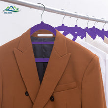 Load image into Gallery viewer, PREMIUM NON SLIP FLOCKED COAT CLOTHES HANGERS VELVET TROUSER HANGING SPACE SAVER