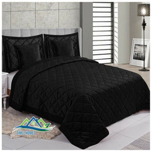 Pieces Luxury Crushed velvet Bedspread Quilted Comforter Bedding