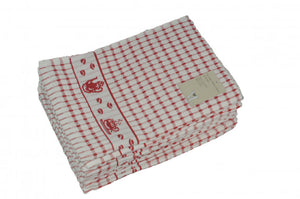 PACK OF 3 LUXURY LARGE 100% COTTON TERRY TOWEL CHECK JACQUARD TEA TOWEL TEA TIME