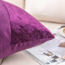 Load image into Gallery viewer, Luxury Crushed Velvet Band Cushion Covers Faux Silk 43X43 50X50 55X55 60X60 CM