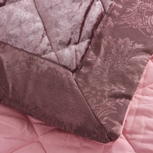 Load image into Gallery viewer, 5 Pieces Luxury Crushed velvet Bedspread Quilted Comforter Bedding Set &amp; Cushion