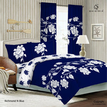 Load image into Gallery viewer, Duvet cover with Fitted Sheet Pillow Cases and Matching Curtains 3 colours