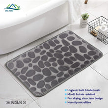 Load image into Gallery viewer, Pebble Bath Mat Pedestal Memory Foam Non Slip Bathroom Mats Toilet Rugs 2 PCS