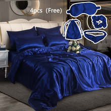 Load image into Gallery viewer, Luxury 10 Piece Satin Bedding Set – Complete Duvet Cover Set with Fitted Sheet, Pillowcases &amp; Accessories – Available in 4 Sizes