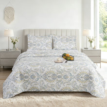 Load image into Gallery viewer, 3 Piece Luxury Quilted Bedspread &amp; Pillow Shams Set | Double King Throw Comforter Design 138