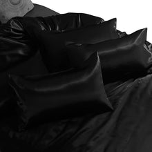 Load image into Gallery viewer, Luxury 10 Piece Satin Bedding Set – Complete Duvet Cover Set with Fitted Sheet, Pillowcases &amp; Accessories – Available in 4 Sizes