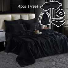 Load image into Gallery viewer, Luxury 10 Piece Satin Bedding Set – Complete Duvet Cover Set with Fitted Sheet, Pillowcases &amp; Accessories – Available in 4 Sizes