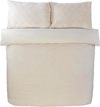 Load image into Gallery viewer, Luxury Teddy Fleece Waffle Textured Duvet Cover Set – Ultra-Soft, Warm &amp; Cozy Bedding