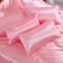 Load image into Gallery viewer, Luxury 10 Piece Satin Bedding Set – Complete Duvet Cover Set with Fitted Sheet, Pillowcases &amp; Accessories – Available in 4 Sizes