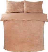 Load image into Gallery viewer, Luxury Teddy Fleece Waffle Textured Duvet Cover Set – Ultra-Soft, Warm &amp; Cozy Bedding